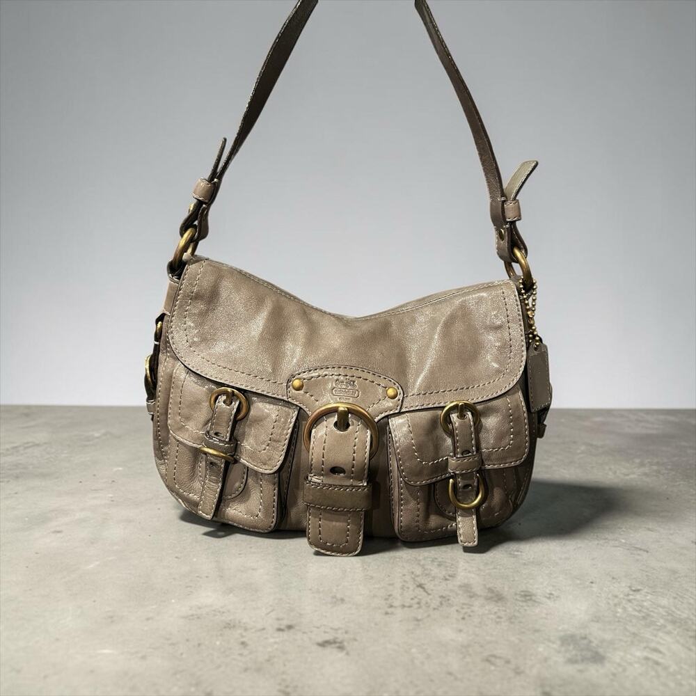 vintage Coach Legacy Garcia Hobo Bag In Gray Leather